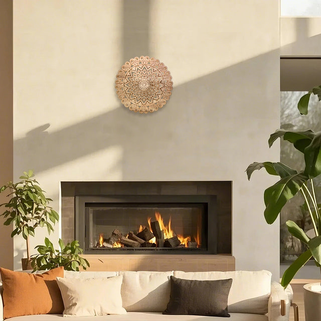 Round Hollow Engraved Hanging Wall Decor hanging on wall