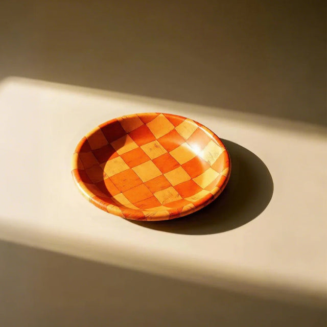 Round Wooden Bowl on the table