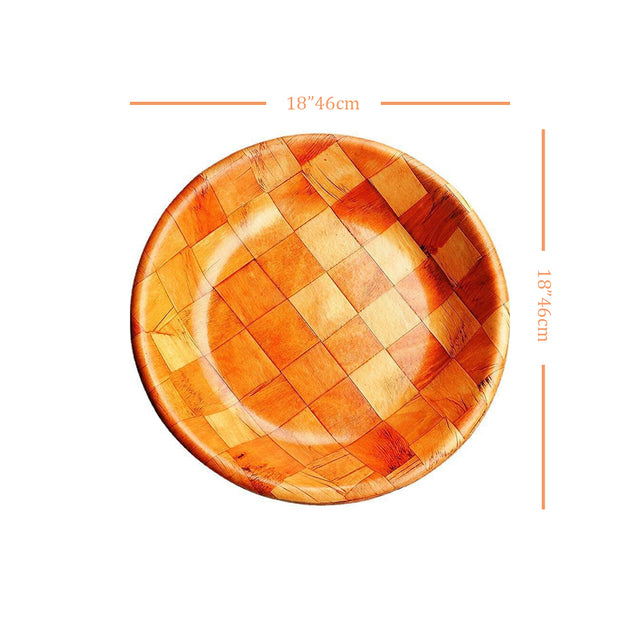 Round Wooden Bowl sizechart