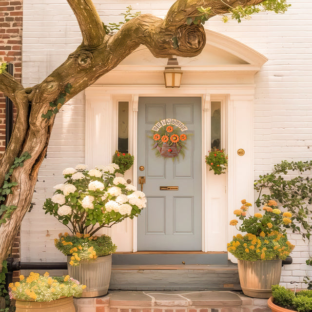 Rustic Welcome Watering Can Wall Hanging Vintage Sunflower Iron Art for Kitchen Porch Decor Hang On The Door 090816