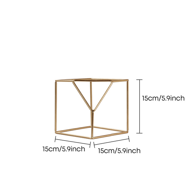 S gold wire decor with dimension
