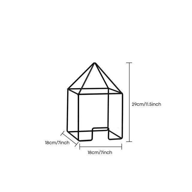 S wire house with dimension scale