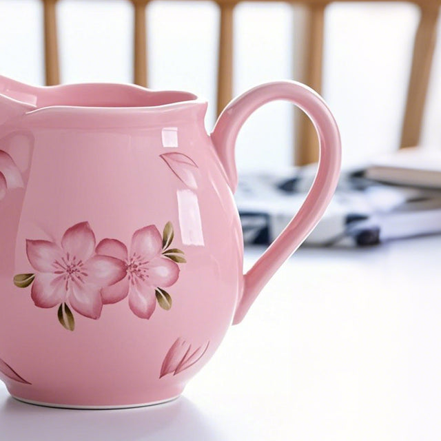 Sakura Ceramic Milk Pitcher details