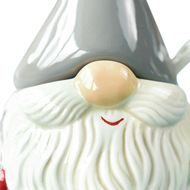 Santa Claus Ceramic Spice Jar, Seasoning Container with Spoons Lids Details 2 081104
