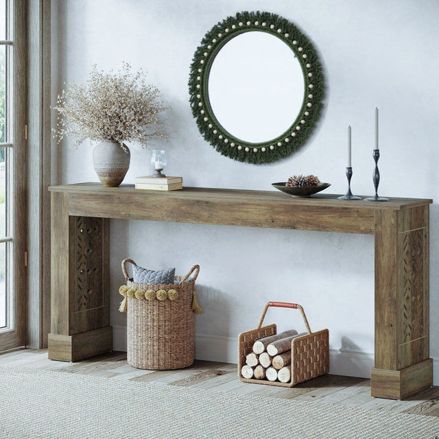 Scandinavian Decorative Wall Mirror with Macrame Detail Boho Bedroom Entryway Decor Above The Console Table 090429