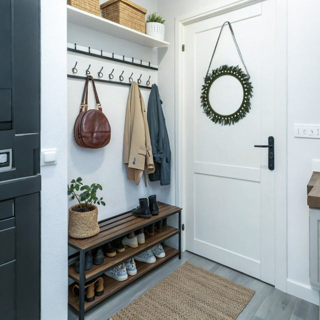 Scandinavian Decorative Wall Mirror with Macrame Detail Boho Bedroom Entryway Decor On The Door 090429