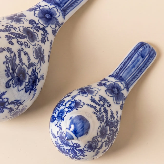 Side view porcelain bird decor detail