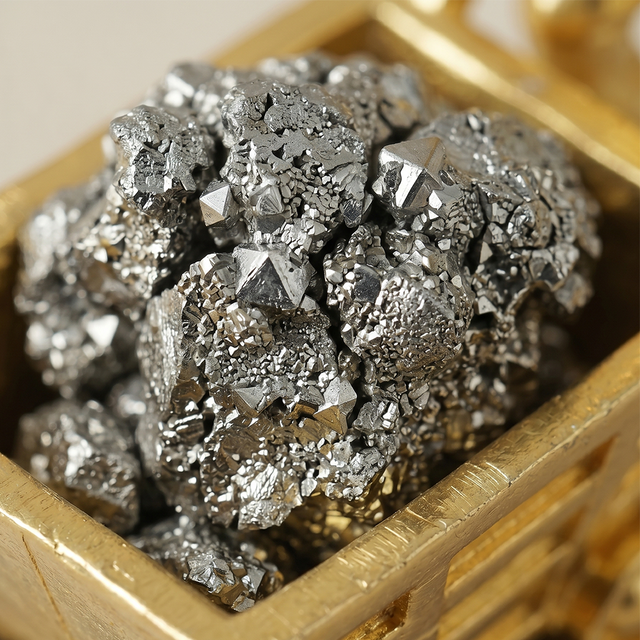 Gold Miner Figurine Desk Sculpture with Raw Pyrite Crystal — One-of-a-Kind Collectible Statue for Home Office, Bookshelf & Mantel | Unique Gift Idea