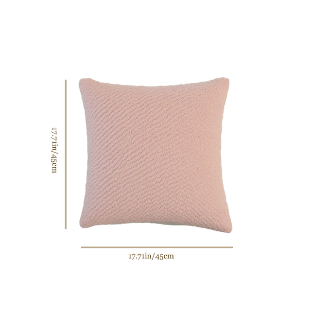 Single Sided Rabbit Fur Plush Solid Color Woven Texture Home Decor Pillow Size Chart