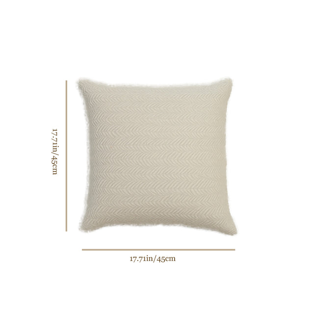 Single Sided Rabbit Fur Plush Solid Color Woven Texture Home Decor Pillow Size Chart