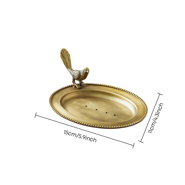 Sized metal bird decor plate spec