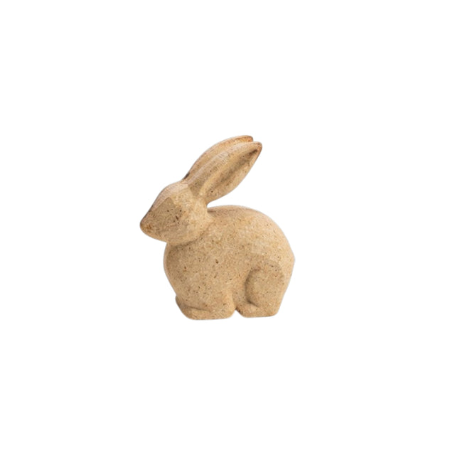 Small Wooden Sitting Bunny Decor
