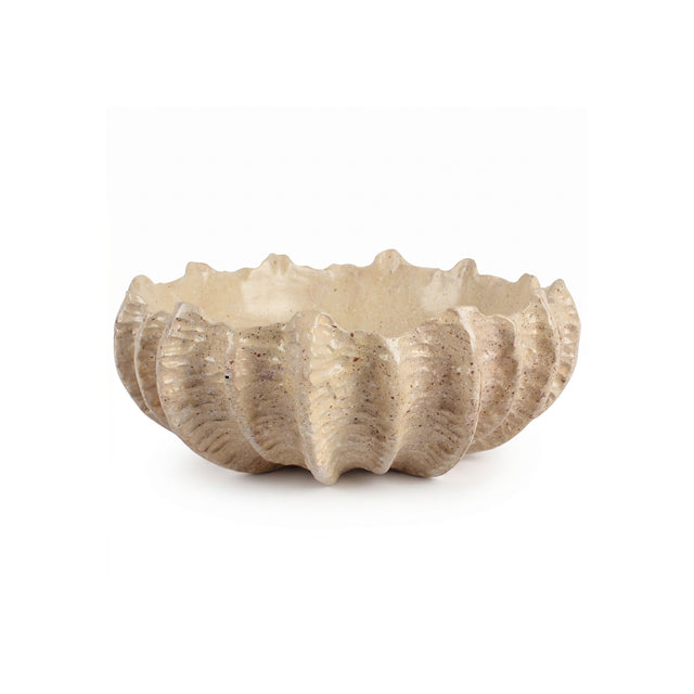 Speckled Shell Shaped Resin Decorative Bowl