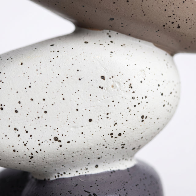 Speckled White Resin Stone Close Up