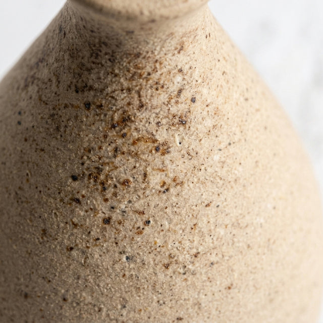 Speckled Wooden Vase Surface Close Up