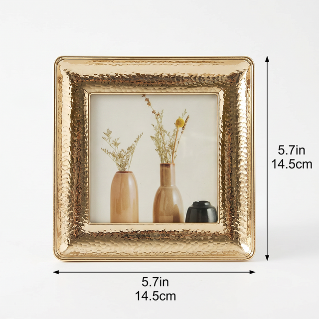 Square Gold Frame With Size Markings