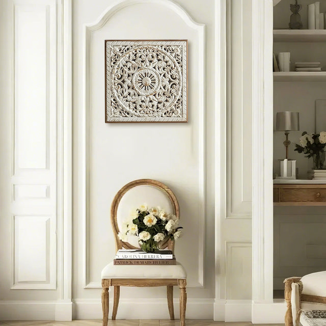 Square Wooden Hanging Wall Decor hanging on wall