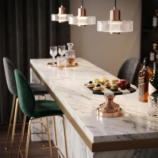 Stand placed on modern dining table