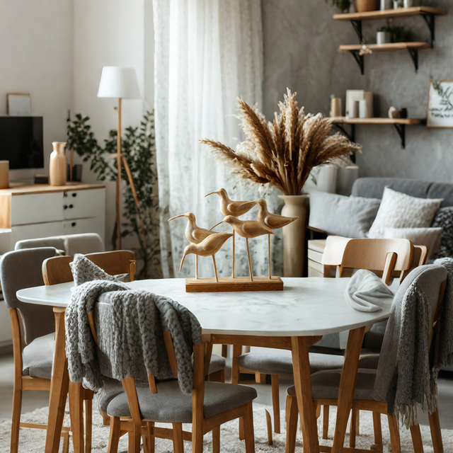 Tabletop Bird Statue Decorative Ornament on the table