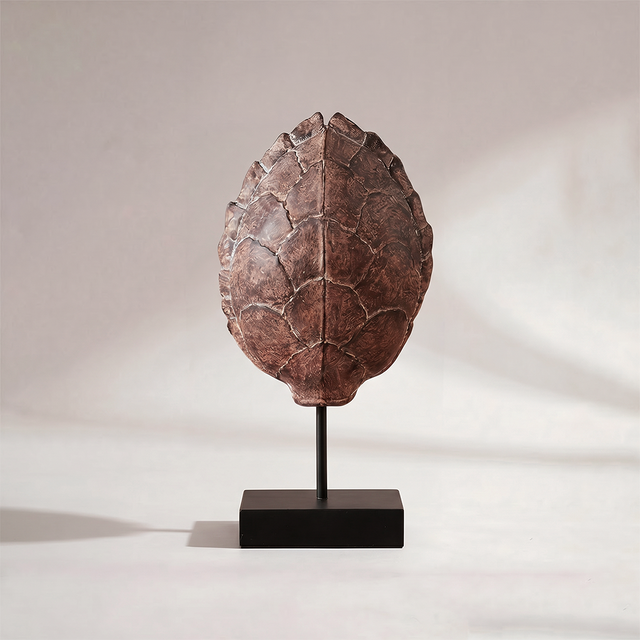 Turtle shell decor sculpture