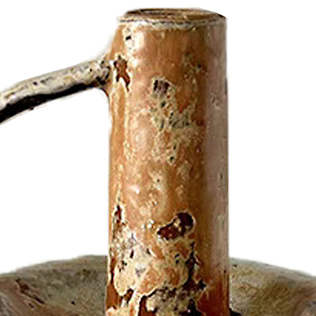 Vintage Handled Ceramic Candle Holder Decorative Ornament Detail