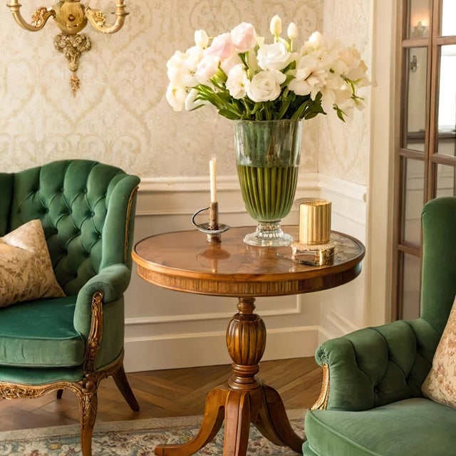 Vintage Handled Ceramic Candle Holder Decorative Ornament with Candle