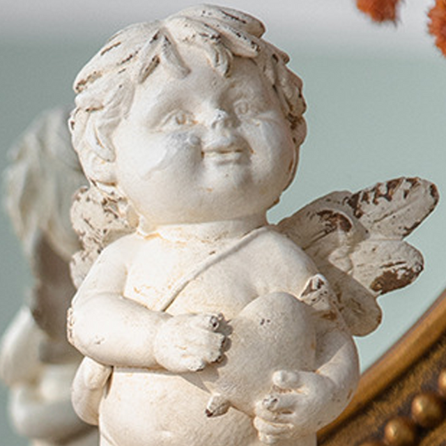 White Angel Statue Tabletop Ornaments Set details