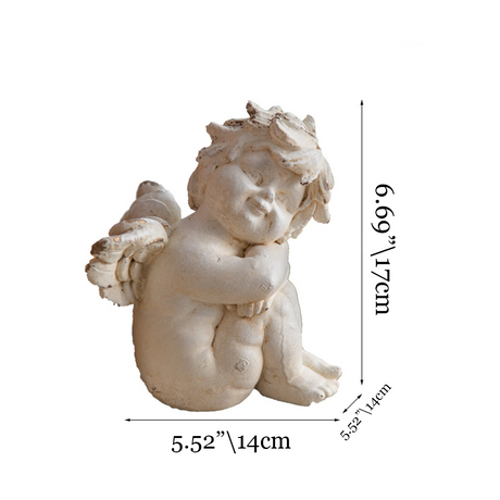 White Angel Statue Tabletop Ornaments Set sizechart