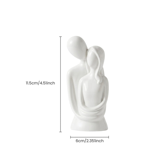 White Couple Sculpture With Size Markings