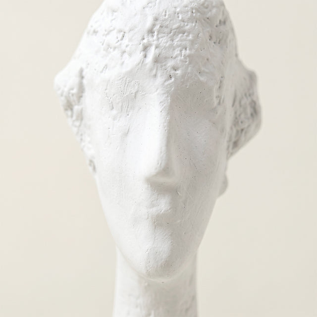 Abstract Resin Head Bust Sculpture — Modern Art Figurine for Mantel, Shelf & Home Décor