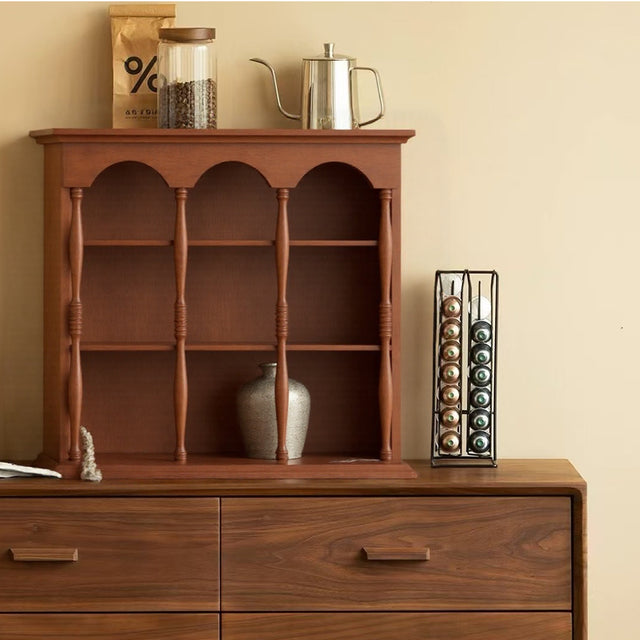 Wood Freestanding Display Shelf on the table