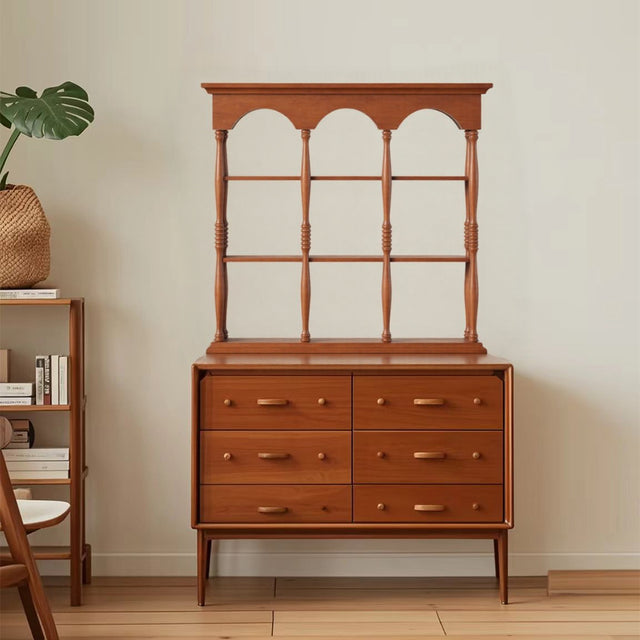 Wood Freestanding Display Shelf on the table