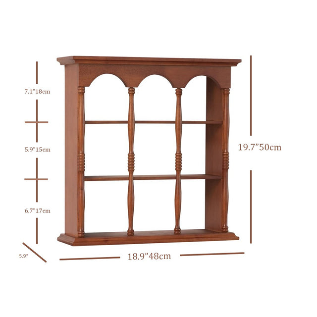 Wood Freestanding Display Shelf sizechart