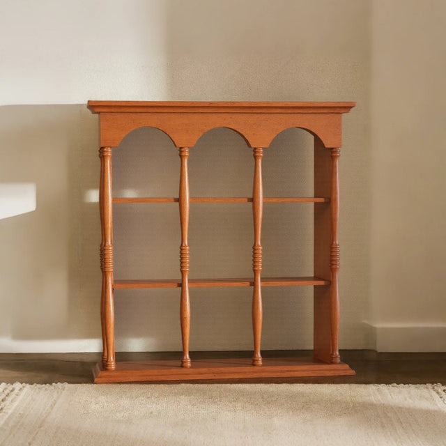 Wood Freestanding Display Shelf standing on the floor