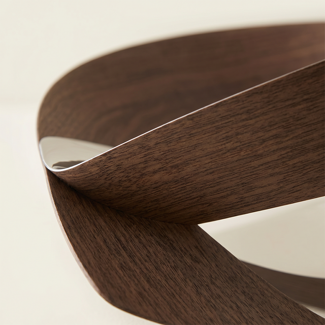 Wood panel bowl detail view