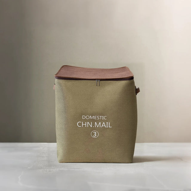 Zippered Fabric Storage Bags Laundry Closet Organizers with Handles 090432