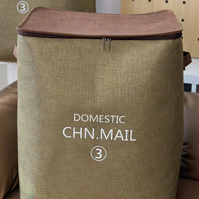 Zippered Fabric Storage Bags Laundry Closet Organizers with Handles Details 2 090432