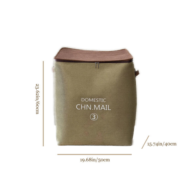 Zippered Fabric Storage Bags Laundry Closet Organizers with Handles Size Chart 090432