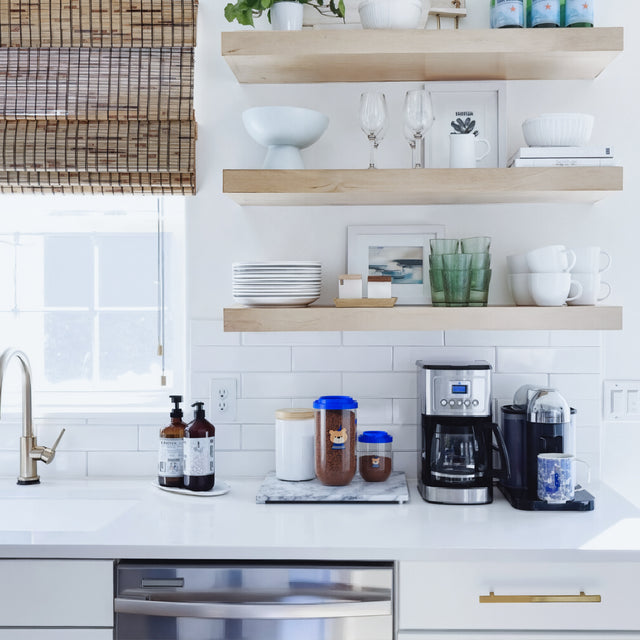 airtight stackable bear pattern storage in kitchen