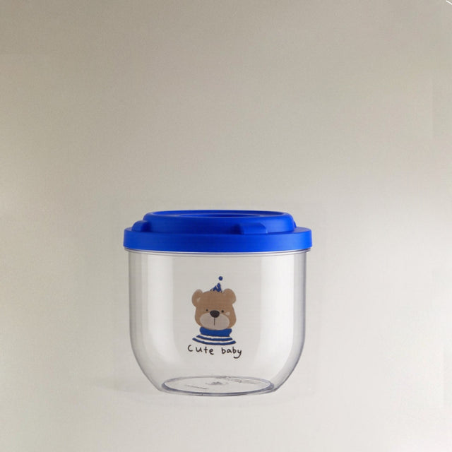 airtight stackable bear pattern storage jars medium