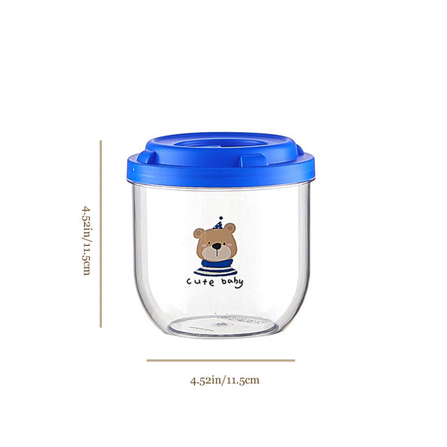 airtight stackable bear pattern storage jars size chart