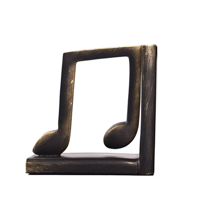 antique resin decorative musical note bookends details