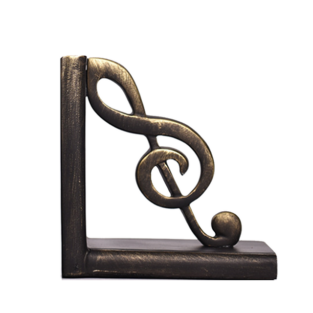 antique resin decorative musical note bookends details