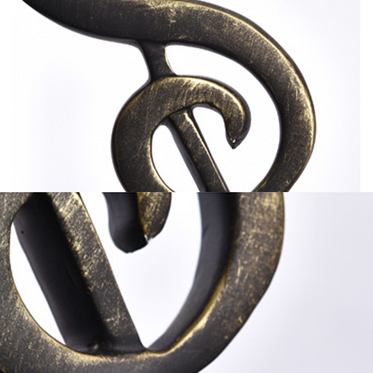 antique resin decorative musical note bookends details