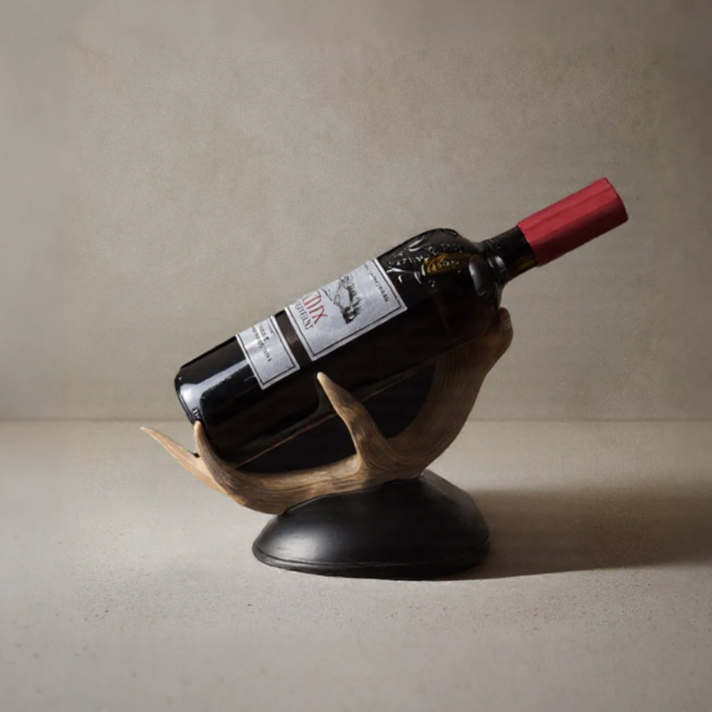antler shaped resin decorative wine rack