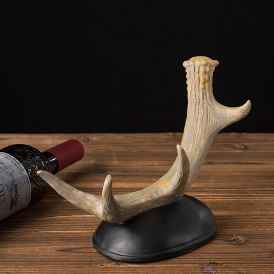 antler shaped resin decorative wine rack details