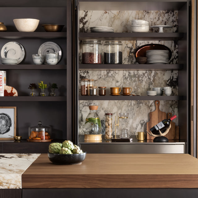 antler shaped resin decorative wine rack in the kitchen