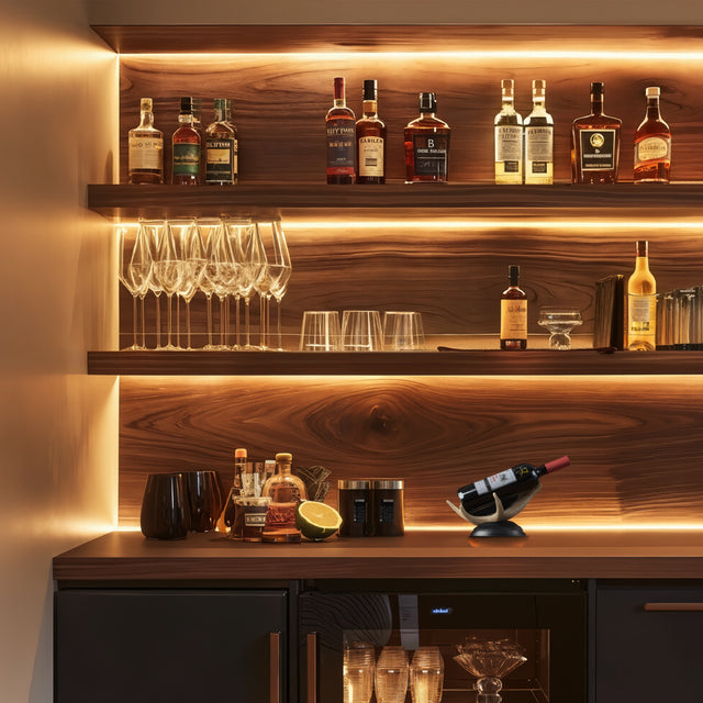 antler shaped resin decorative wine rack on the wine cabinet