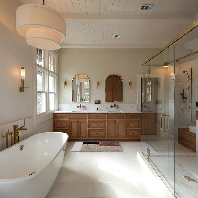 area rug in bathroom