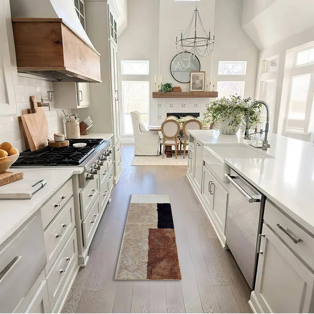 area rug in kitchen